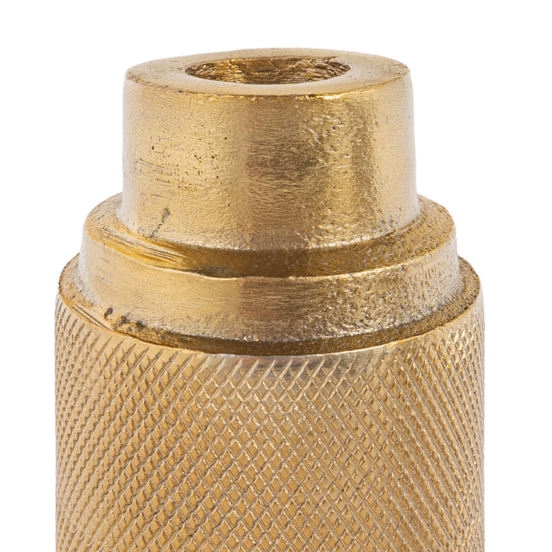 Candlestick, 5.5" H x 2.5" W x 2.5" D, Gold