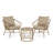 3Pc Outdoor Chat Set With Cushions