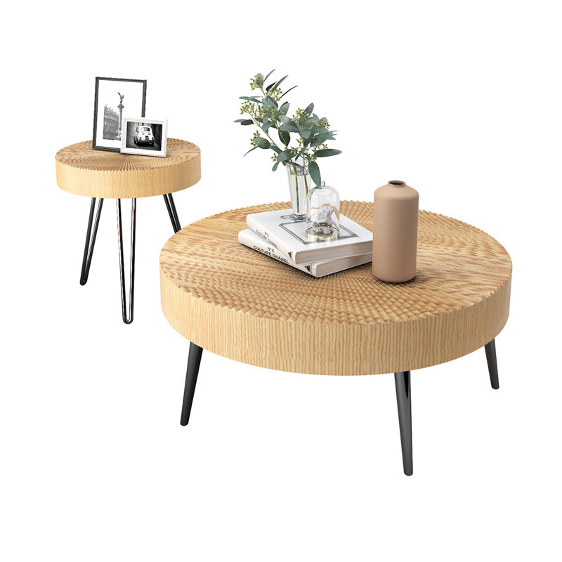 Jamnes Solid Wood Top Nesting Coffee Table