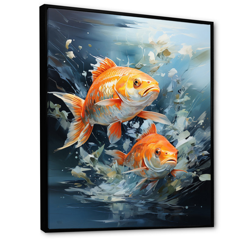 " Fishing Carp Collage II ", 32" H x 16" W x 1" D, Black Floater Framed