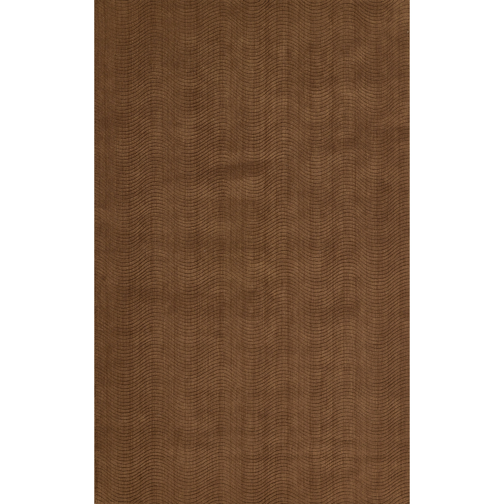 AllModern Contour Hand Loomed Wool Geometric Mocha Area Rug, Rectangle 9' x 12'