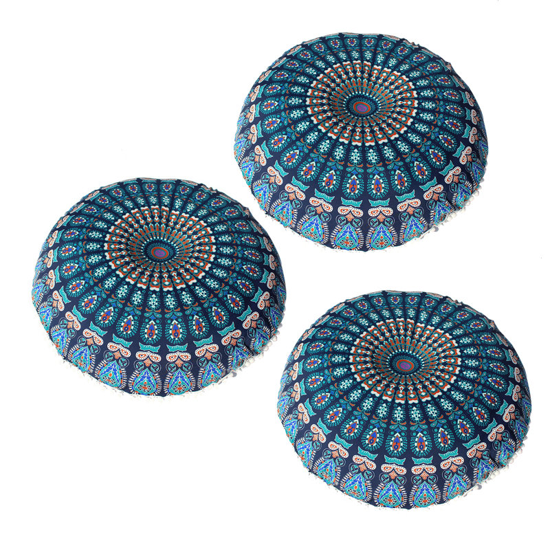 Housse de coussin Floral, Bleu
