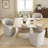 Upholstered Dining Chairs With Casters, Fully Assembled Round Barrel Armchair Set Of 2, Solid Wood Accent Vanity Chair For Dining Room Living Room-2035017918