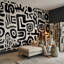 Papier peint décoratif à l'encre noir et blanc-1581190316-1581190317