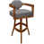 Grey Polyester Blend Seat/ Black Frame