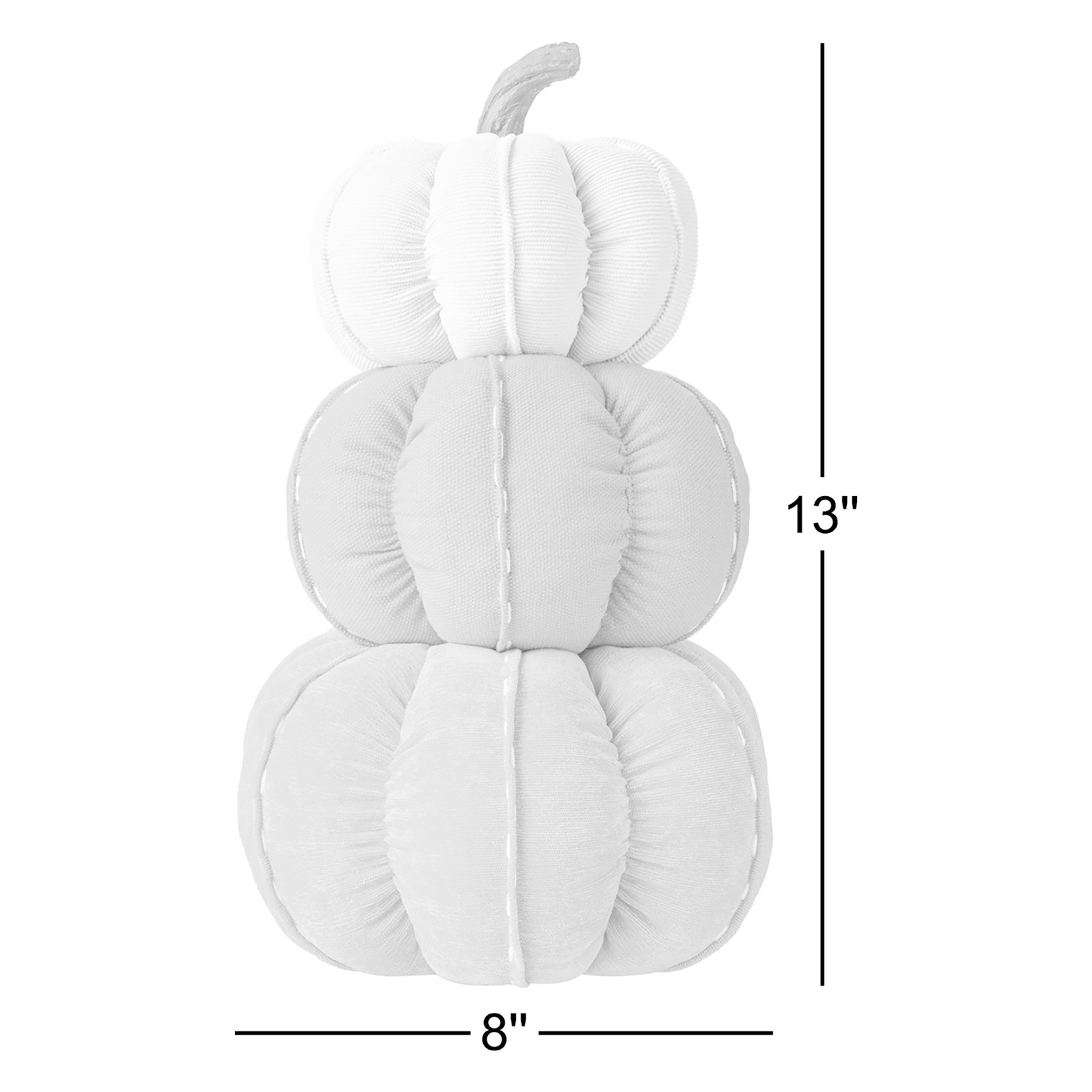 Handmade 13" H Polyester Stacked Pumpkin Accent