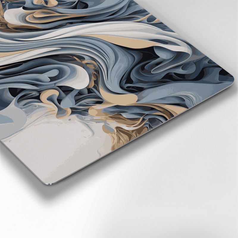 Art mural gris Biomorphic Abstraction 76, H 11 po x l 14 po