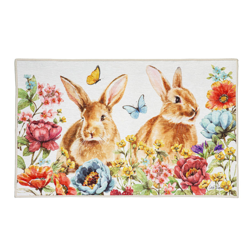 Tapis d'intérieur / extérieur lavable Garden Bunnies