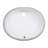 Ruvati 22 x 15 inch Undermount Bathroom Sink White Oval Porcelain Ceramic with Overflow