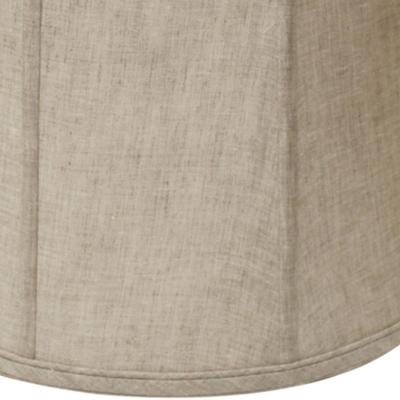 19" Throwback Drum Linen Lampshade, Cream