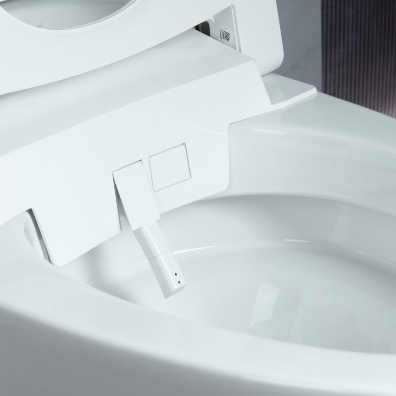 One Piece Bidet Smart Toilet with Auto Open/Close,Foot Kick Sensor Open&Fush,Auto Flush,Heated Seat