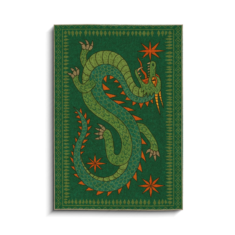 Tapis vert lavable Mosso, 2'4" x 3'11"