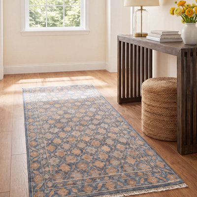 Hand-Knotted Vintage-Inspired Wool Rug