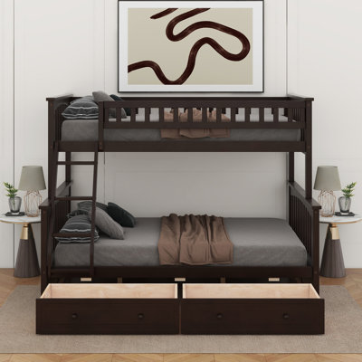 Twin Over Full Bunk Bed With Drawers