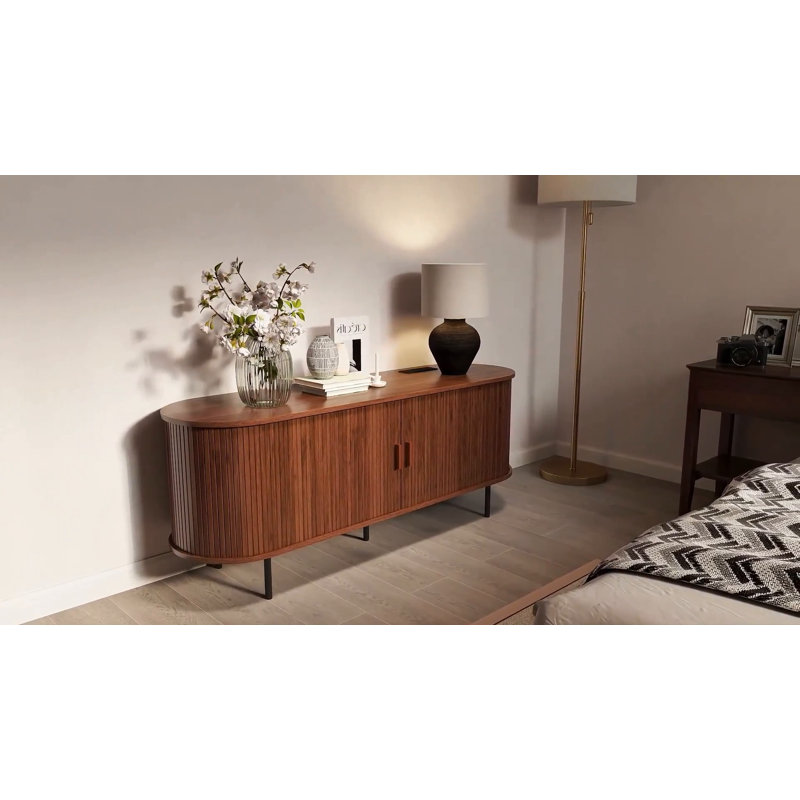 Modern TV Stand for 55''-80'' TVs with Storage