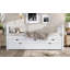 Lit plateforme simple avec tiroirs et lit gigogne-618999473
