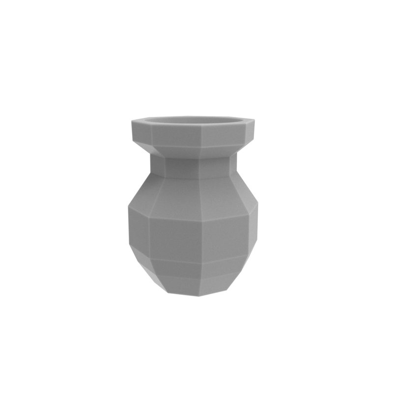 Origami - Yuri Planter, 31.5" H x 20.75" W x 20.75" D, Ice