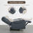 Olathe Oversized Genuine Leather Dual Motor Lay Flat Power Recliner With Power Headrest-661865955