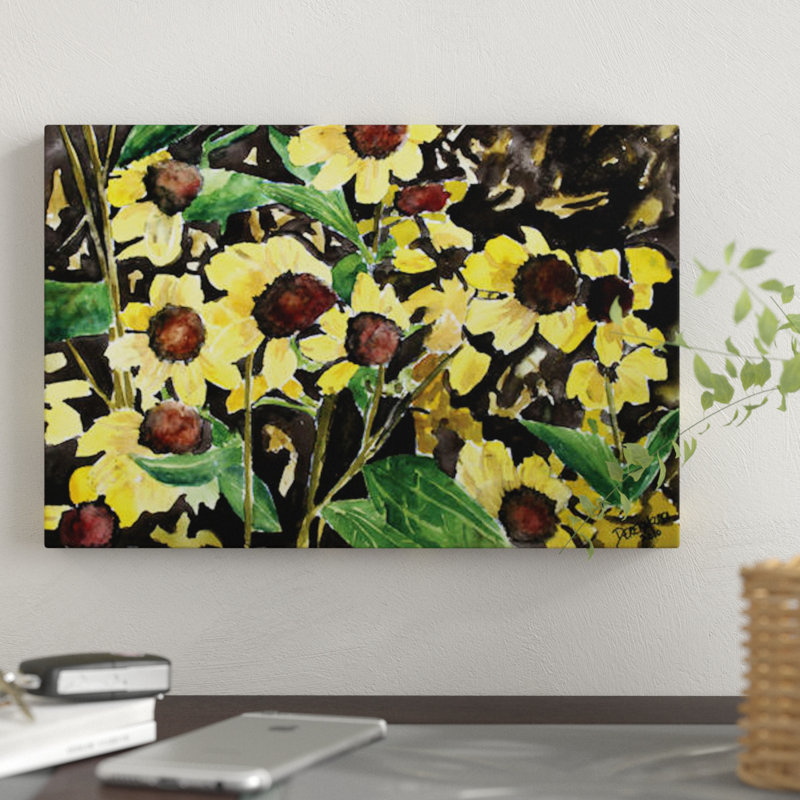 « black-avec susan », reproduction sur toile, H 18 po x l 26 po x P 1,5 po, Toile tendue, Pas de tapis