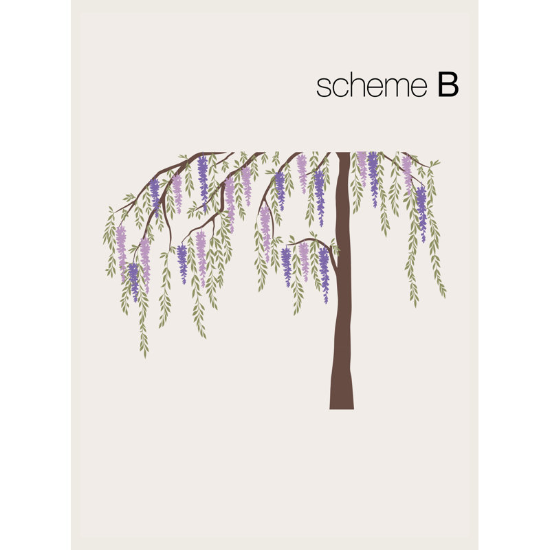 Décalcomanie murale arbre weeping wisteria, Olive