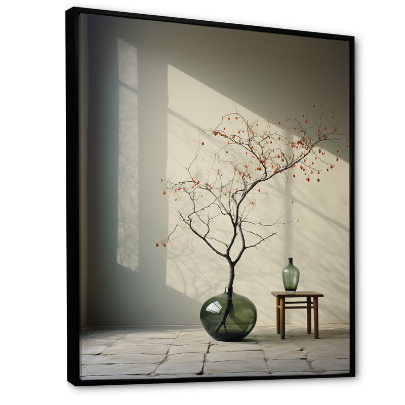 Minimalisme hivers, fenêtre, oasis, H 32 po x l 16 po x P 1 po, Cadre flottant noir