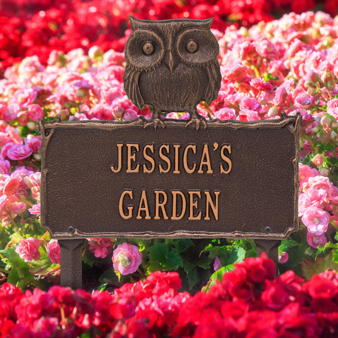Owl Personalized Garden Sig Whitehall Products 