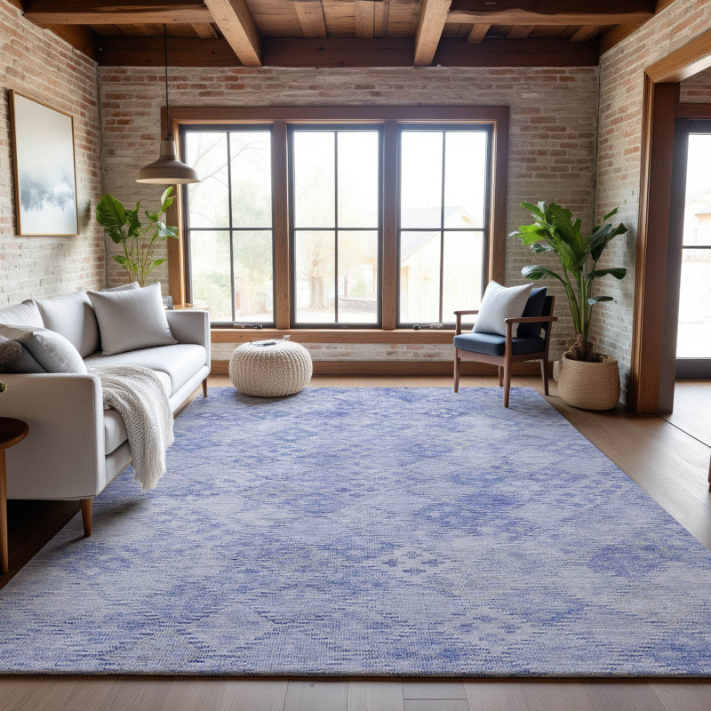 Premium Machine Washable Jamil AMF1081 Geometric Rug, Rectangle 10' x 14'