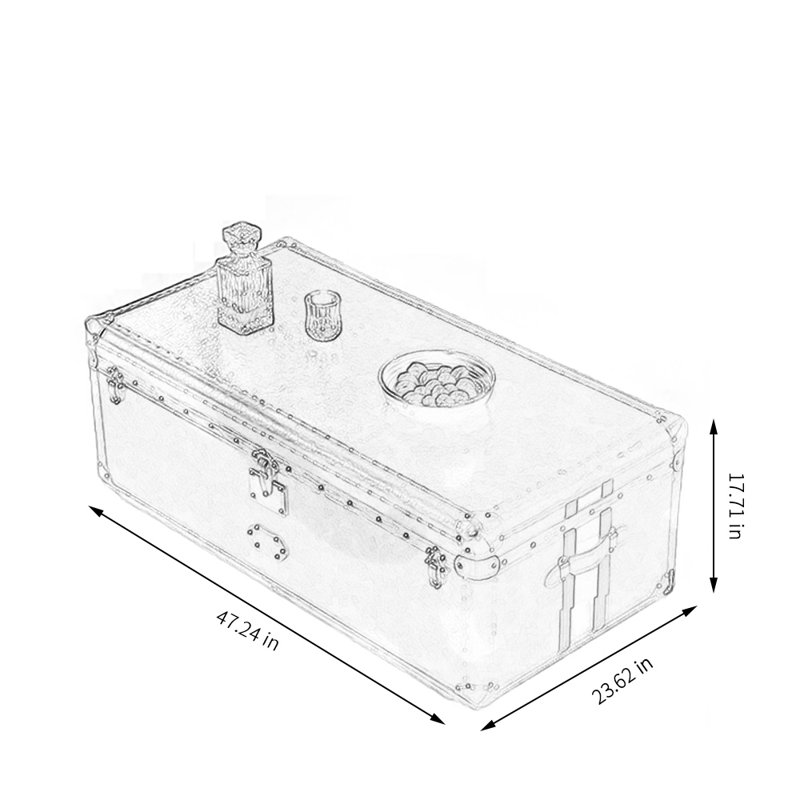 Table basse rétro avec design arrondi sécuritaire