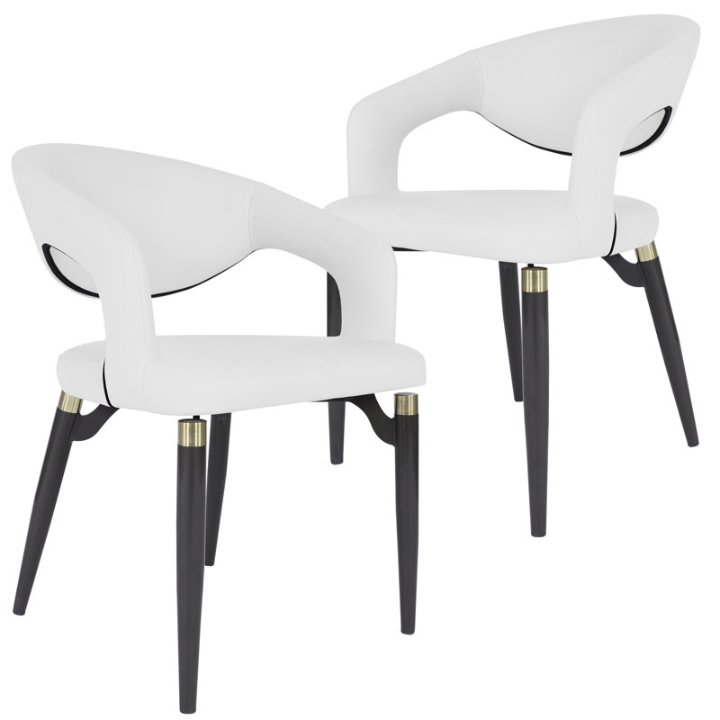 Chaise de salle à manger Dixfield Modern, Blanc, 2