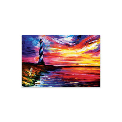 Phare par Leonid Afremov - peinture sans cadre