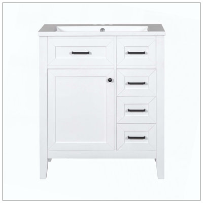Compartiment en bois aggloméré avec tiroir et armoire de salle de bain
