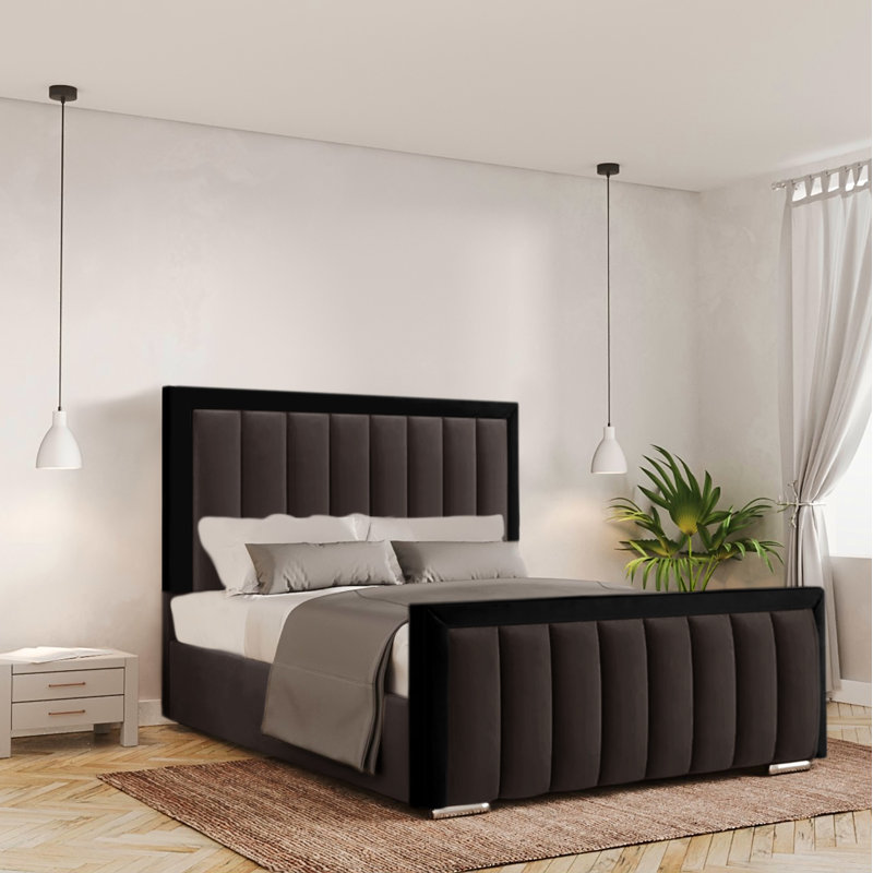 Ballal Upholstered Bed, Mole, Double (4'6)