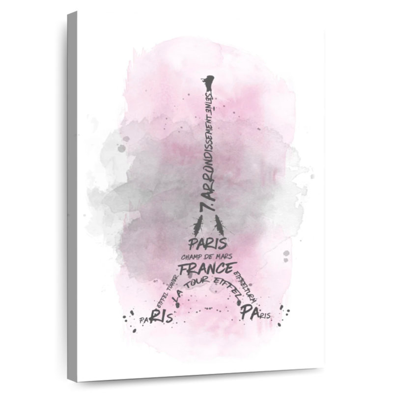 Lilie Tour Eiffel en rose, H 39 po x l 26 po
