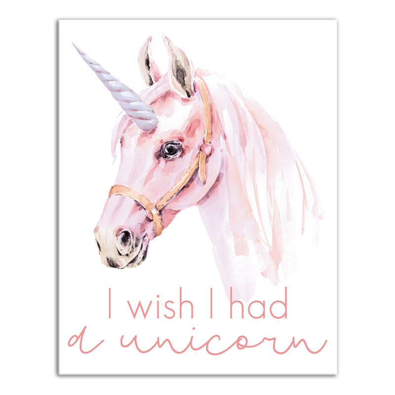Art sur toile de licorne Beasley, H 14 po x l 11 po x P 1,25 po