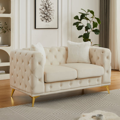 Luxueux canapés en velours, design moderne, style Chesterfield pour la maison et le bureau