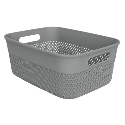 Decorative Storage Basket, Small Plastic Home Organizer