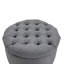 Repose-pieds rond avec repose-pieds en tissu