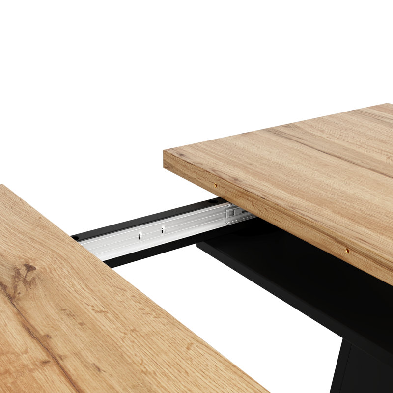 Extendable Metal Base Dining Table