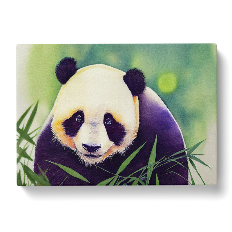 Watercolour Panda Vol.1 - Wrapped Canvas, 35cm H x 50cm W x 3cm D