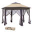 Abri de jardin escamotable hexagonal 13 pi x 13 pi avec 6 filets en filet