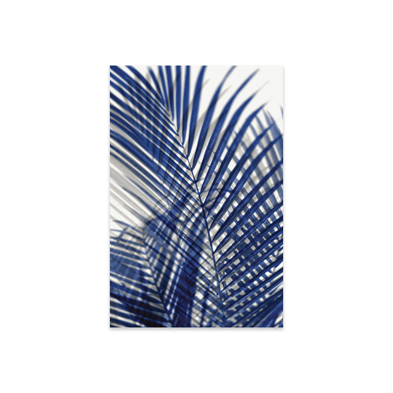 Palm Shadows Blue I, impression sur verre acrylique, H 24 po x l 16 po x P 0,25 po