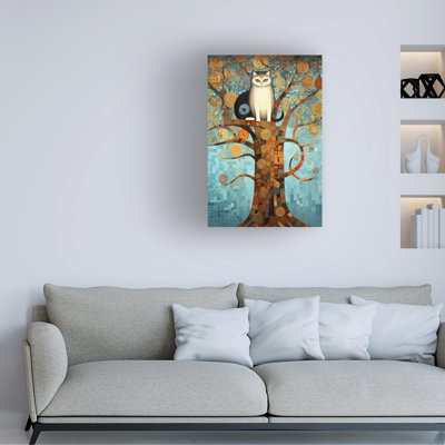 Animaux, art déco, chat 10 sur toile