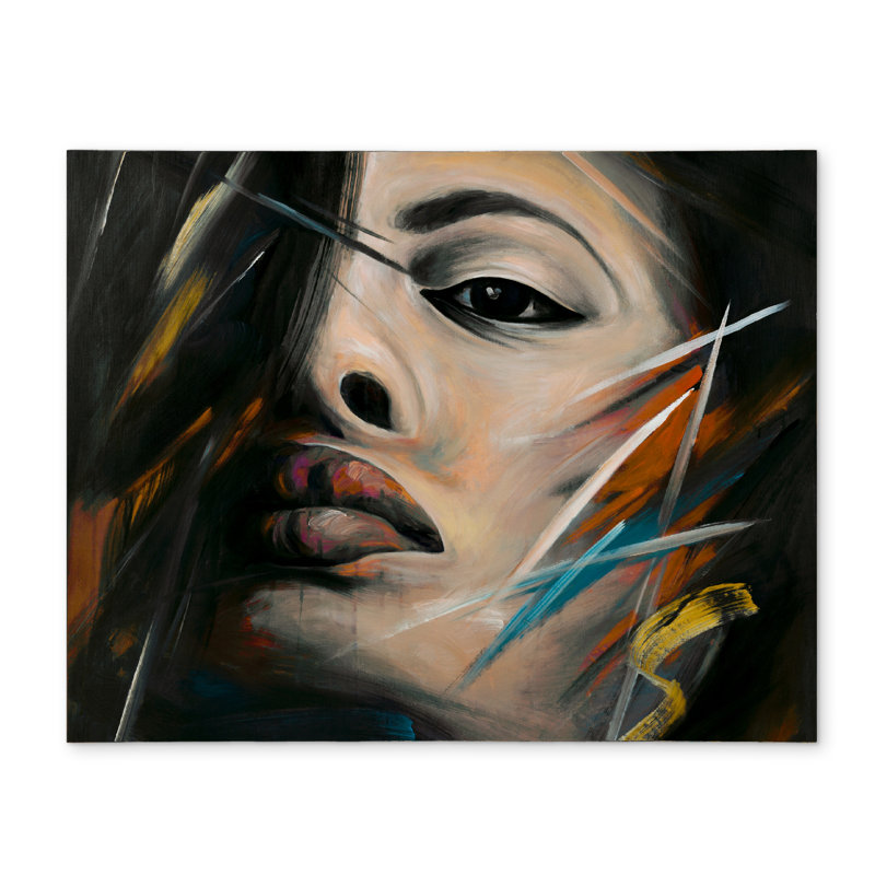 Abstract Woman Portrait Placemat | Brown Polyester Home Decor