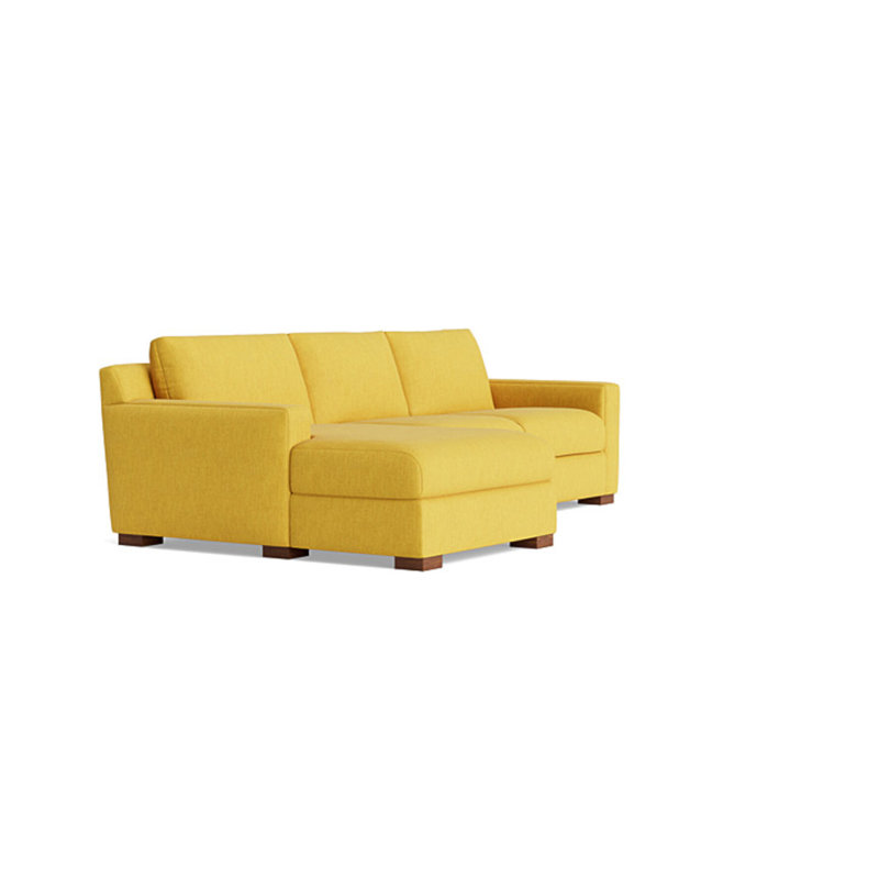 Catalina Chaise Sectional, Performance Weave - Carrot, Left Hand Facing