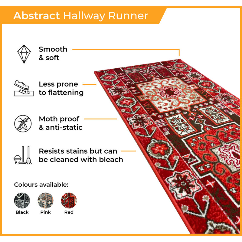 Runner Abstract Area Rug, Runner 70 x 150 cm