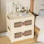 Bacs de rangement empilables 30 pte, bacs de rangement pliants avec couvercles et portes, boîte de rangement pliante ouverte à l'avant avec roulettes