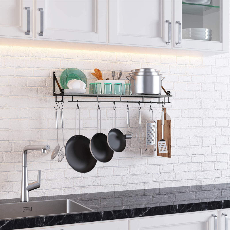 Metal Rectangle Wall Mounted Pot Rack