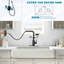 Waterfall Kitchen Sink Faucet With Pull-Down Sprayer, Stainless Steel Kitchen Faucet, Single Handle Faucet, 3 Function Modes.-113791900