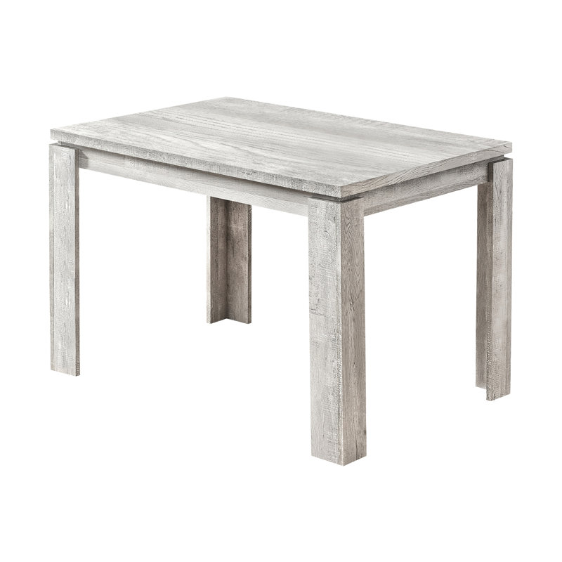 Table de salle à manger rectangulaire moderne 48 po, gris, pour 4 personnes, rectangulaire, robuste, pour 4 petits espaces