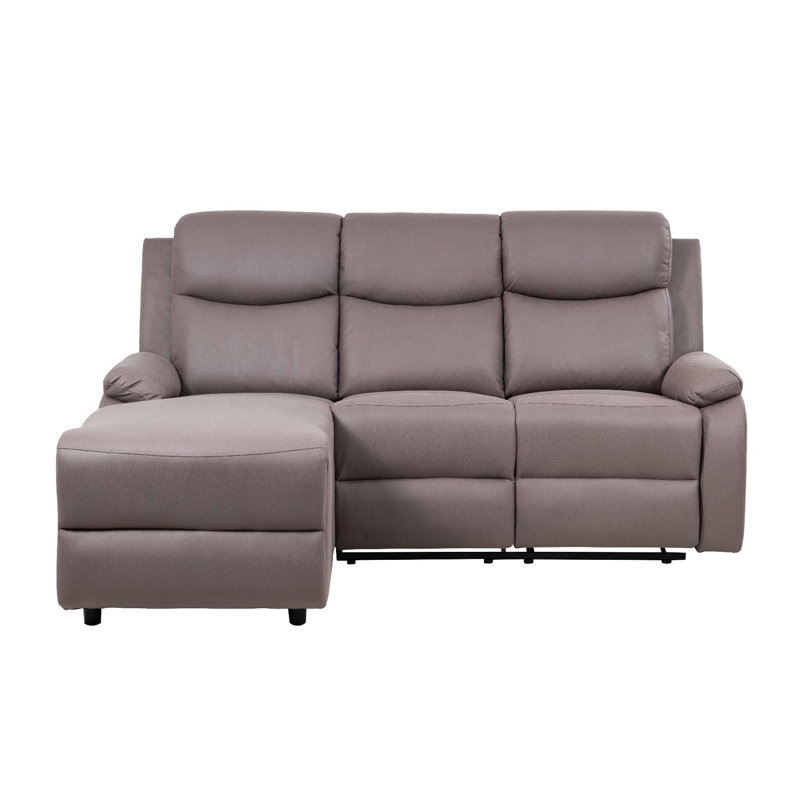 Boa Reclining Corner Sofa, Taupe, Right Hand Facing
